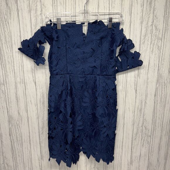 Womens Size M Saylor X FP Dahlia Dress Navy EUC - Picture 2 of 7
